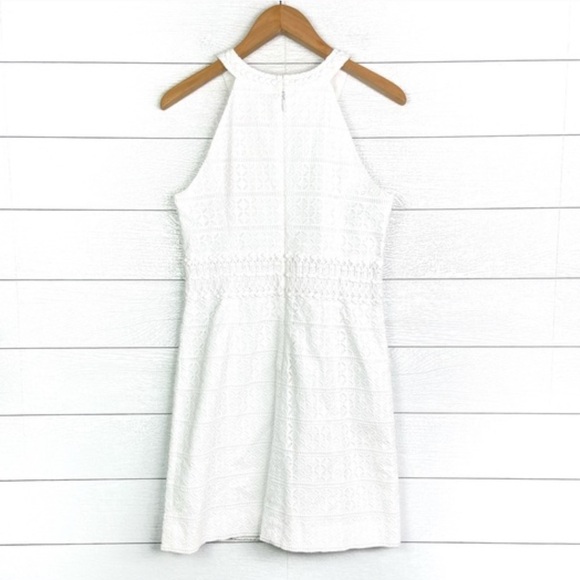 Lilly Pulitzer Ashlyn Shift Dress White Eyelet Beaded Sleeveless 10 - Picture 8 of 8